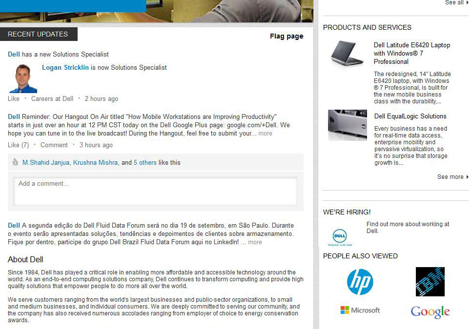 LinkedIn Company Page: New Design For Linkedin Business Page