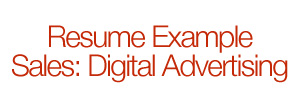 Resume writer Marketing digital Advertising Sales