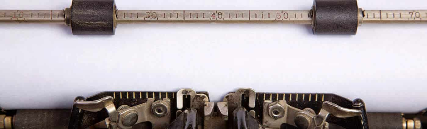 typewriter Linkedin background image