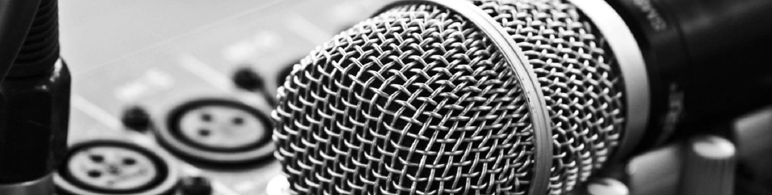recording microphone linkedin background image