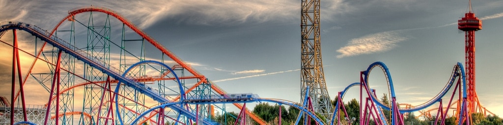 roller coaster amusement park linkedin background image