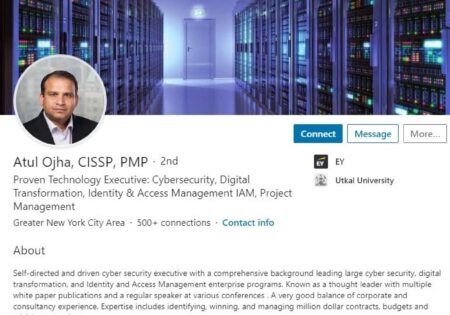 Project management Sample LinkedIn Profile
