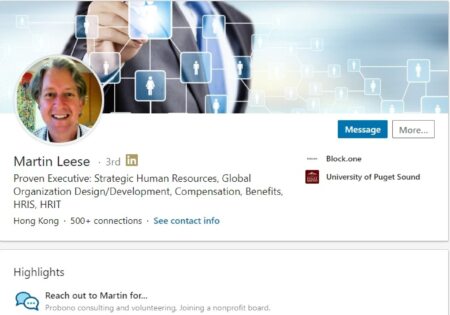 Hong Kong LinkedIn Profile Example