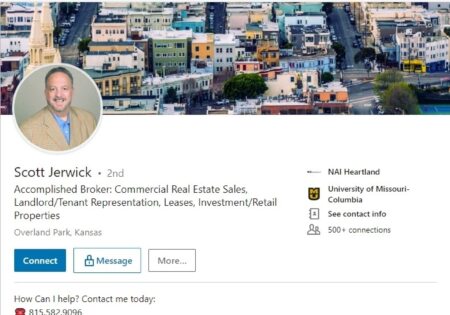 Commercial Real Estate Sales Broker LinkedIn profile example