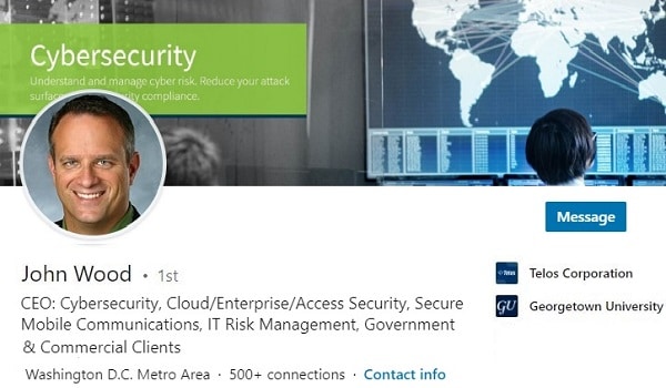 Sample Linkedin Profile Summary Example Technology Cybersecurity Ceo 1800