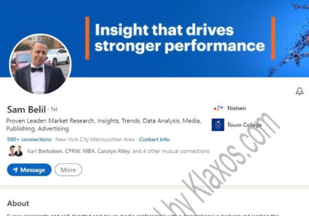 Market research/consumer insights LinkedIn profile example