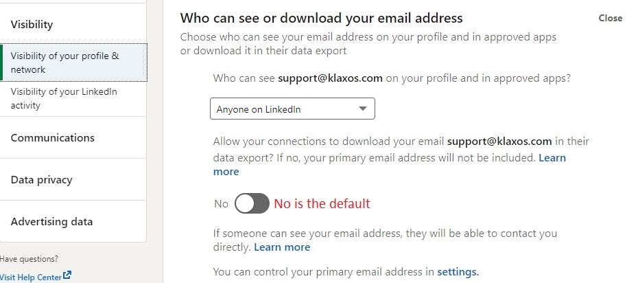 Linkedin Profile Who Can See And Download Your Email Address