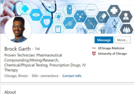 Pharmacist LinkedIn profile example