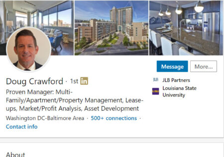 Property management LinkedIn profile example