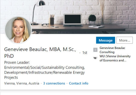 Vienna Austria LinkedIn Profile Example