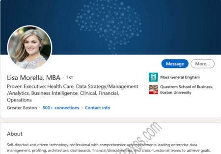 Tech Business Intelligence LinkedIn profile example