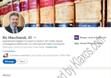 Law Firm Legal Practice LinkedIn profile example