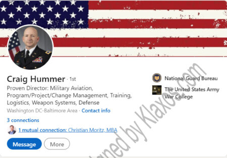 National Guard transition to civilian business LinkedIn profile example.