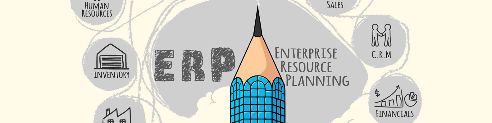 Enterprise Resource Planning ERP LinkedIn Background Image