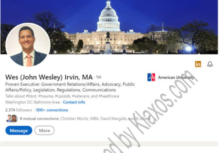 Trade association LinkedIn profile example
