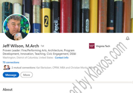 K-12/elementary education teacher LinkedIn profile example