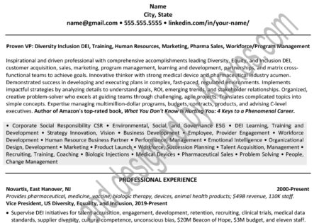 Diversity, Equity, Inclusion DEI Professional resume Sample