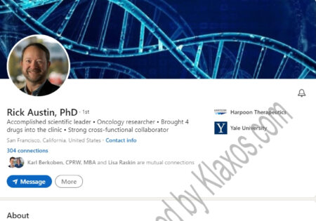 Health Research Biotech LinkedIn profile example