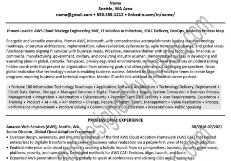 Cloud Distributed Computing Engineer resume example