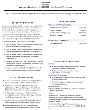 Networking Resume Example Lorem 300px360